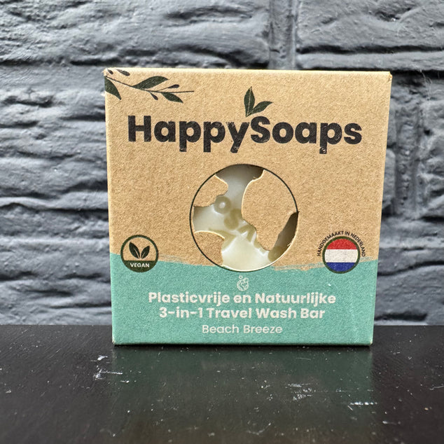 Happysoaps 3-in-1 Seife – praktische Reisegröße (40 g) | 3-in-1 Shampoo | Neu