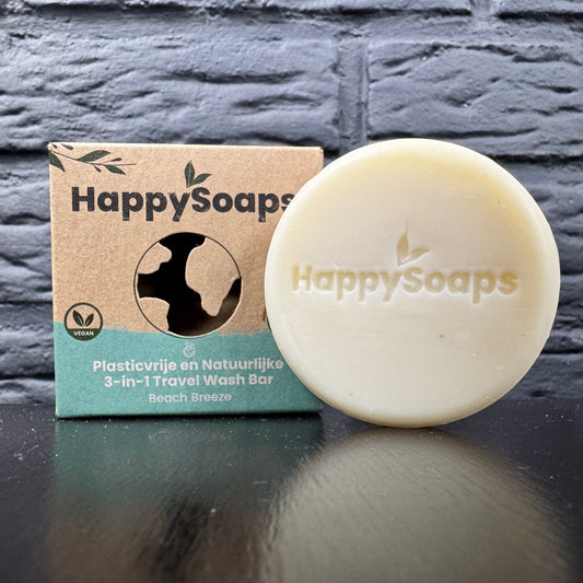 Happysoaps 3-in-1 zeep - handig reis formaat (40g)