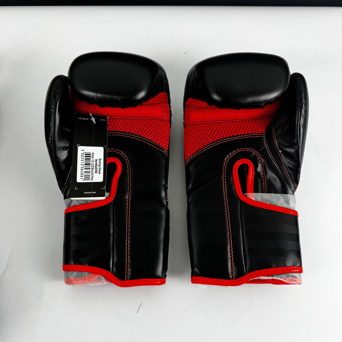 Gants de boxe adidas Hybrid 80 – Unisexe – Noir/Rouge – 340 g – Idéaux pour l'entraînement et le sparring