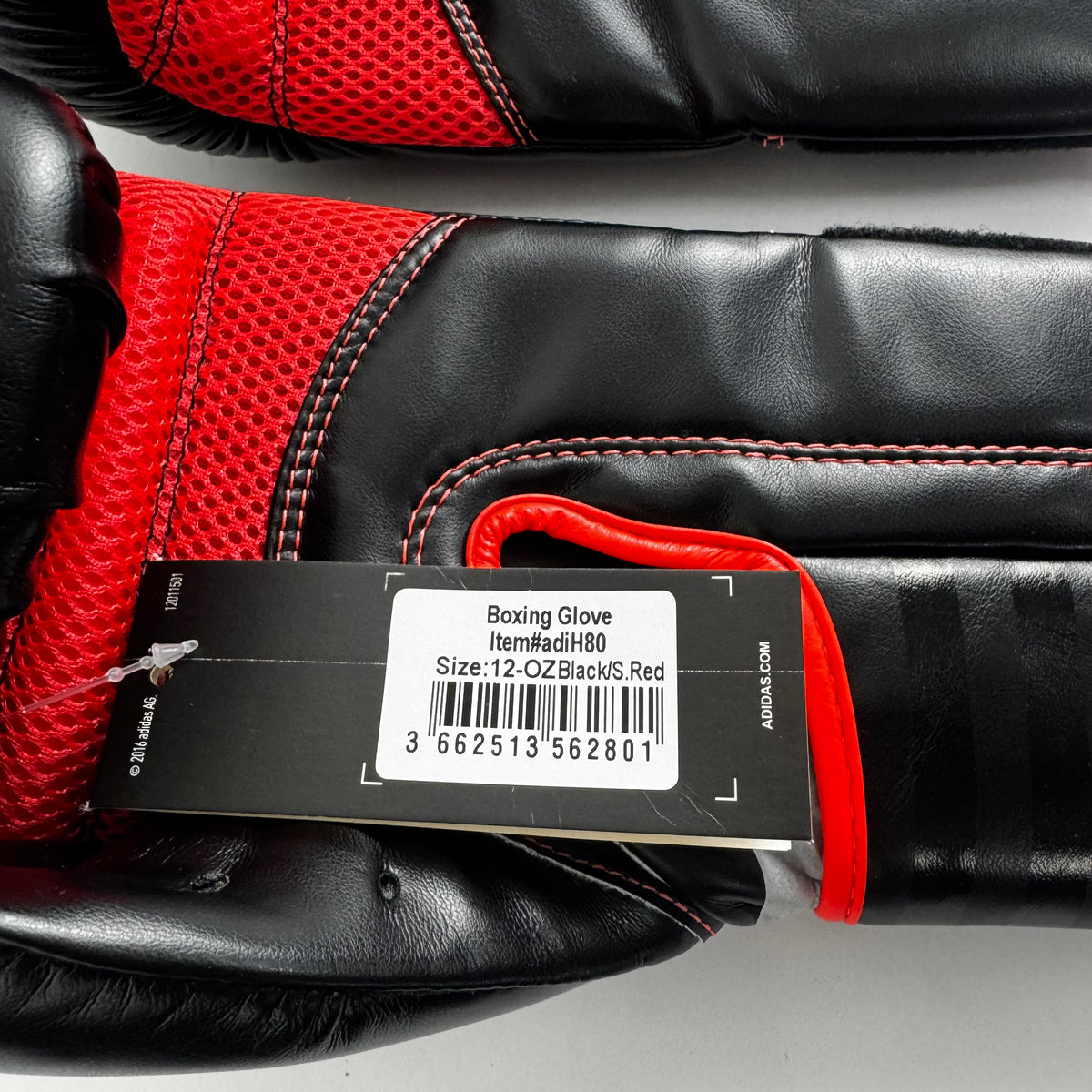 Gants de boxe adidas Hybrid 80 – Unisexe – Noir/Rouge – 340 g – Idéaux pour l'entraînement et le sparring