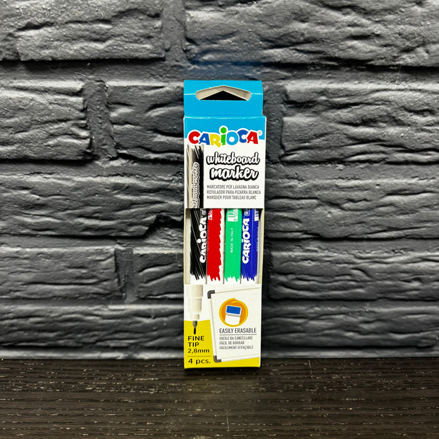 Lot de 24 marqueurs pour tableau blanc Carioca (pointe de 2,8 mm, lot de 4).