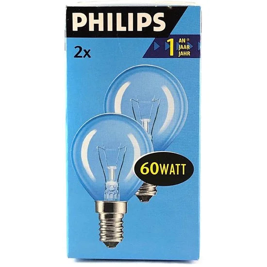 1515 - Philips Duo Pack Gloeilamp 60 Watt - E14