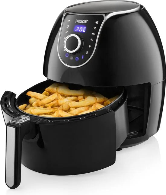 Princess 182055 Aerofryer XXL Hetelucht friteuse 5,5 liter 1700 Watt zwart