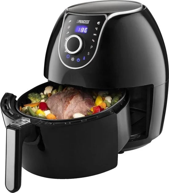 Princess 182055 Aerofryer XXL Hetelucht friteuse 5,5 liter 1700 Watt zwart