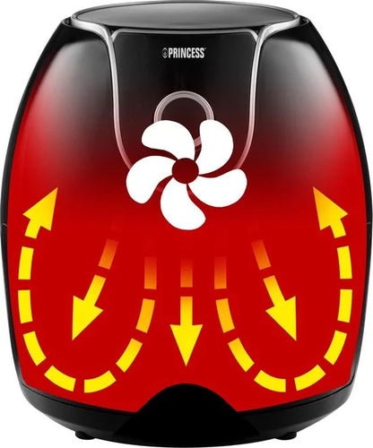 Princess 182055 Aerofryer XXL Hetelucht friteuse 5,5 liter 1700 Watt zwart