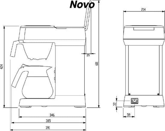 Bravilor Bonamat Novo -  Koffiezetapparaat - RVS