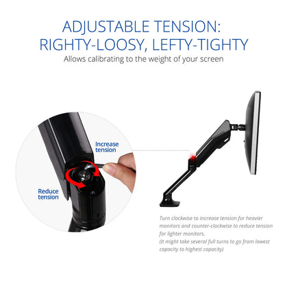Fleximounts F6 Gas Pressure 10 - 30 Inches (25 - 76 cm) Table Mount Monitor Holder