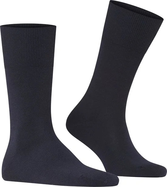 FALKE Airport warme ademende Merino Wol Katoen Heren Sokken blauw - Maat 41-42