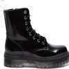 Charles Footwear - Dames Laars 1984 Black Polished - Zwart - Maat 38
