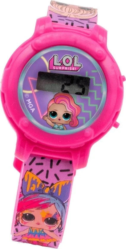 L.o.l. Surprise! Horloge Digitaal Meisjes 19 Cm Pvc Roze/paars