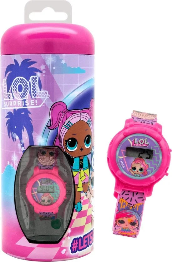 L.o.l. Surprise! Horloge Digitaal Meisjes 19 Cm Pvc Roze/paars