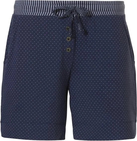 Pastunette korte pyjamabroek dames - NOS - Dark Blue - S - Blauw
