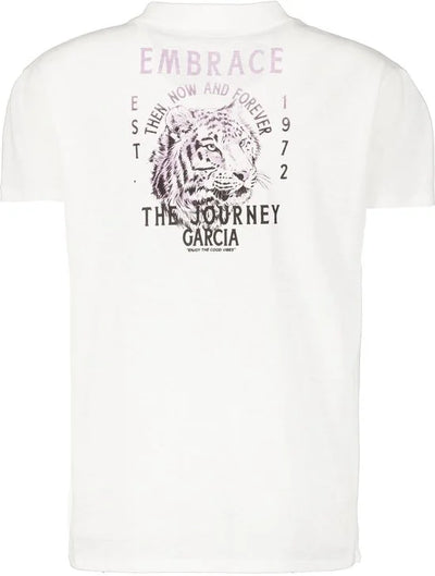 GARCIA Meisjes T-shirt Wit - Maat 140/146