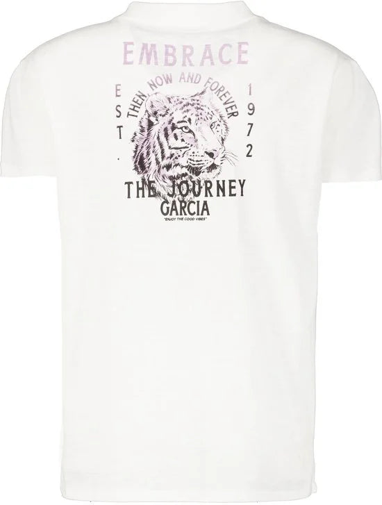 GARCIA Meisjes T-shirt Wit - Maat 140/146