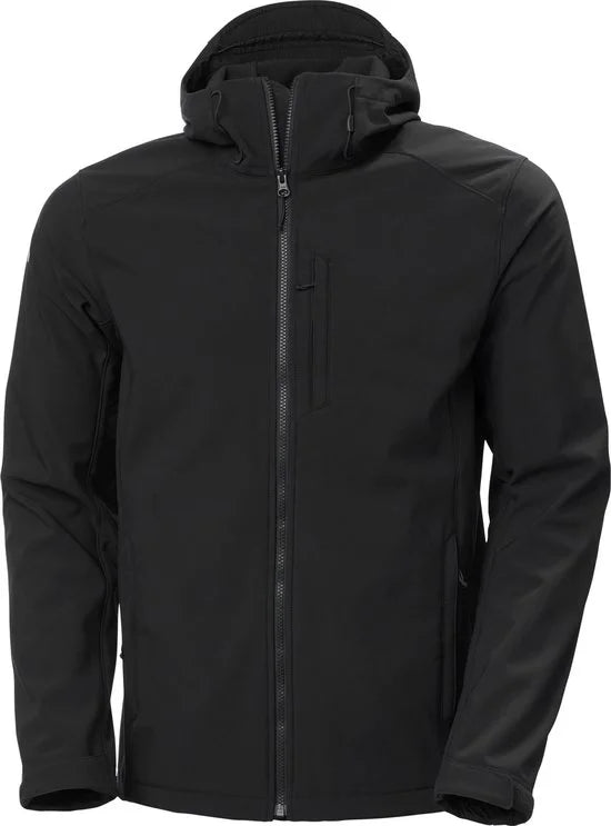 Helly Hansen Paramount Hooded Softshell Jack - Heren - Zwart - Maat XXL