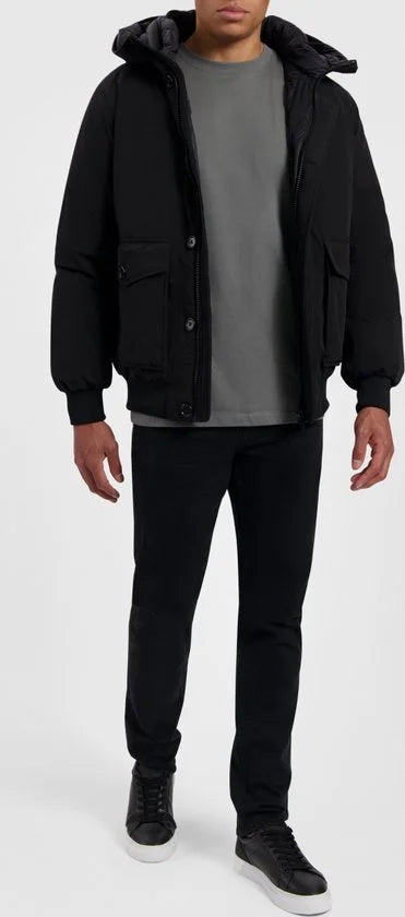 Purewhite - Heren Regular fit Jackets Padded - Black - Maat XXL