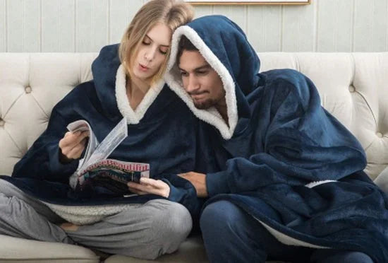 Super Comfy Fleece Hoodie – Trui en Deken in één – Unisex – Roze