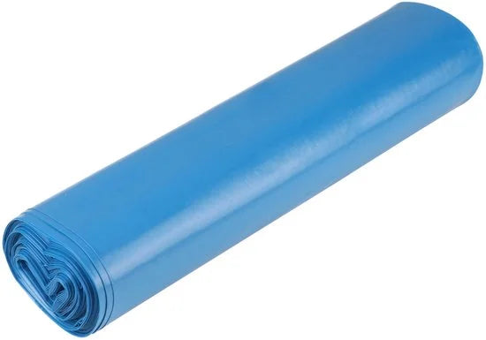 Afvalzakken - Extra Dik - Puinzak - Blauw 120L - Breedte: 70 cm Lengte: 110 cm - Rol 10 st.