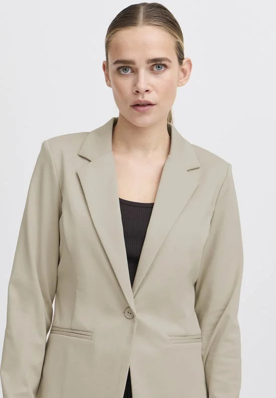 Ichi Blazer Ihkate Bl 20101801 Doeskin 151308 Dames Maat - XL