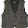 Meisjes gilet geruit - Tintin - Navy blauw