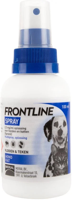 Frontline Spray Anti vlooienmiddel en tekenmiddel - Hond en Kat - 100 ml