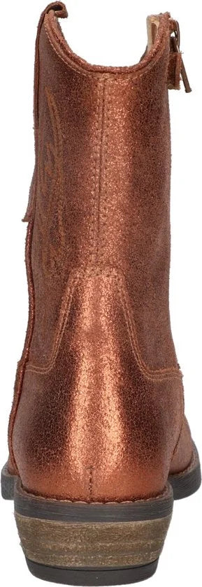 Braqeez 423730-937 Meisjes Cowboy Boots - Bruin - Leer - Veters