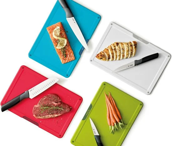 Joseph Joseph - Foilio Icon Plus Snijplank en Messen 8-Delig - Kunststof - Multicolor
