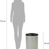 V-part - Vlamdovende papierbak 80 ltr - Steel - aluminiumgrijs, zwart