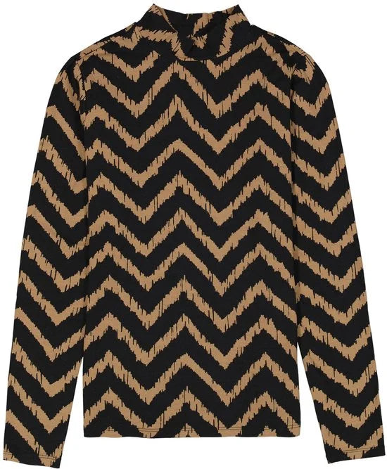 Garcia T-shirt Longsleeve I30006 4167 Golden Brown Dames Maat - XXL