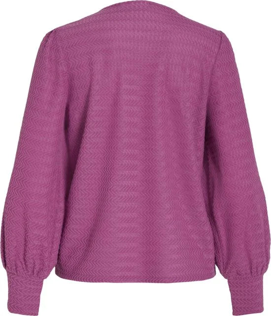 Vila T-shirt Vitallis L/s Top/r 14091418 Cattleya Orchid Dames Maat - S