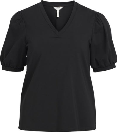Object Objcaroline S/s Top Tops & T-shirts Dames - Shirt - Zwart - Maat M