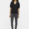 Object Objcaroline S/s Top Tops & T-shirts Dames - Shirt - Zwart - Maat M