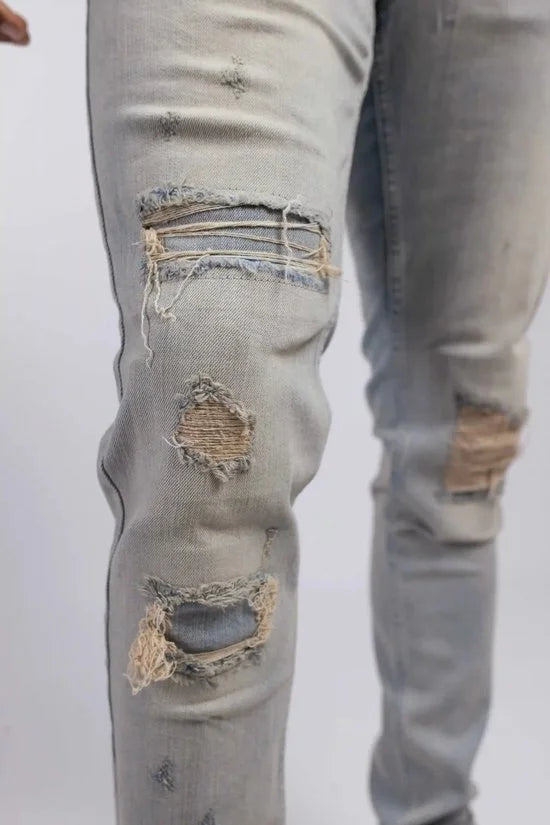 Malelions Destroyer Jeans Heren Blauw - Maat: W28