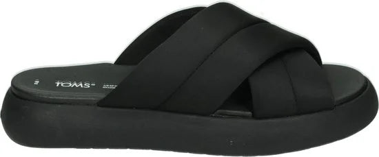 TOMS Shoes ALPARGATA MALLOW CROSSOVER - Volwassenen Dames slippers - Kleur: Zwart - Maat: 42.5