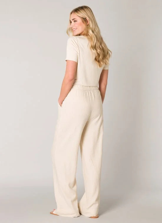 BASE LEVEL Yul Pants - Light Beige - maat 44