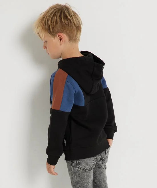 TerStal Jongens / Kinderen Europe Kids Trui Met Ritszak Zwart In Maat 98/104