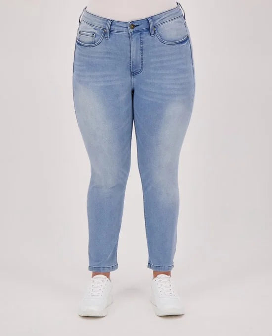 Blauwe Broek van Je m'appelle - Dames - Plus Size - 48 - 2 maten beschikbaar