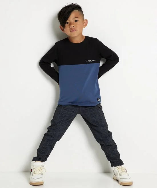 TerStal Jongens / Kinderen Europe Kids Top Doorsnee Dessin Blauw In Maat 122/128