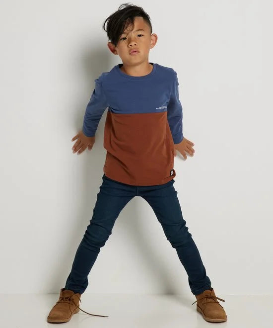 TerStal Jongens / Kinderen Europe Kids Top Doorsnee Dessin Bruin In Maat 122/128