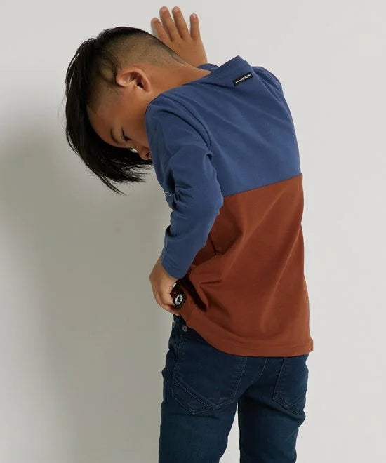 TerStal Jongens / Kinderen Europe Kids Top Doorsnee Dessin Bruin In Maat 122/128