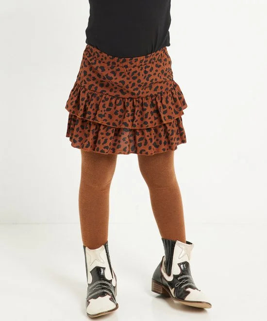 TerStal Meisjes / Kinderen Europe Kids Ruche Rokje All-over Print Bruin In Maat 98/104