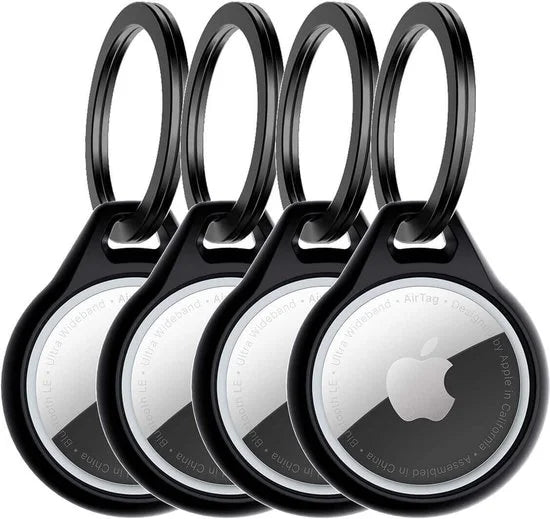 ITSKINS Level 2 Air Cover Solid Apple AirTag Hoesje Zwart (4-Pack)