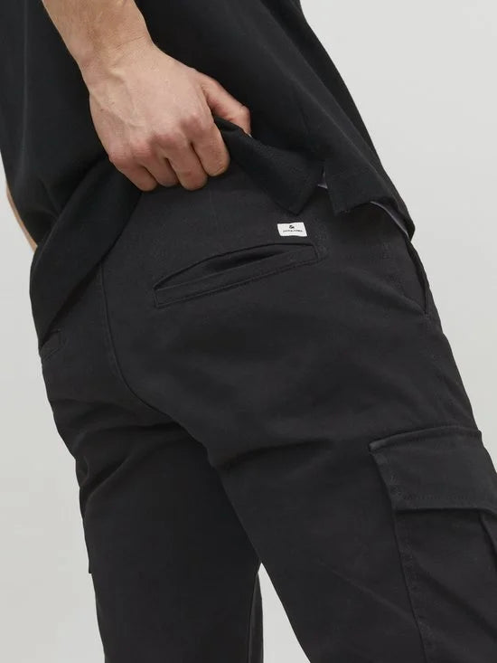 JACK & JONES Marco Joe Cargo loose fit - heren cargo broek - zwart - Maat: 29/34