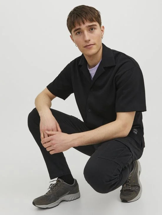 JACK & JONES Marco Joe Cargo loose fit - heren cargo broek - zwart - Maat: 29/34