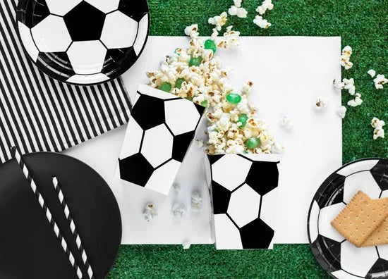PARTYDECO - 6 Voetbal popcorndozen