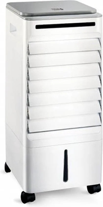 Dutch Originals Aircooler op Wielen - Luchtcooler 6 Liter - Mobiele Aircooler met 3 Snelheden - Met Ingebouwde Timer en Zelfdraaiende Functie - 65 W