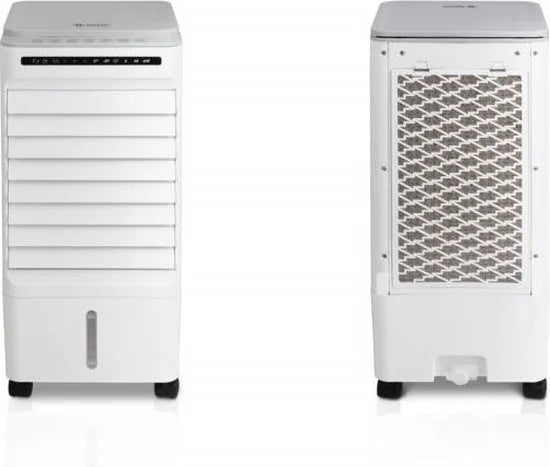 Dutch Originals Aircooler op Wielen - Luchtcooler 6 Liter - Mobiele Aircooler met 3 Snelheden - Met Ingebouwde Timer en Zelfdraaiende Functie - 65 W