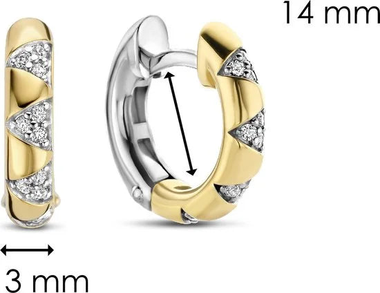 TI SENTO Oorbellen 7838ZY - Zilveren dames oorbellen