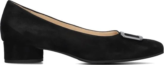 Hassia Dames Pumps / Damesschoenen - Suède - Geen hoogte 2 cm cm - 302627 - Zwart - Maat 41/41+