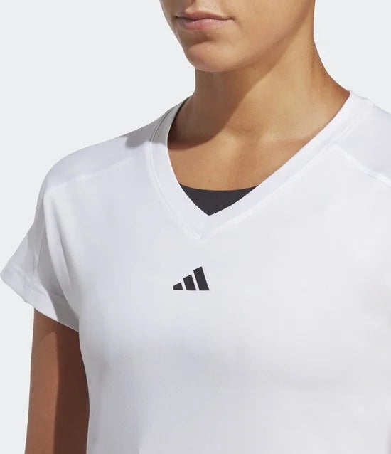 adidas Performance AEROREADY Train Essentials Minimal Branding V-hals T-shirt - Dames - Wit - M